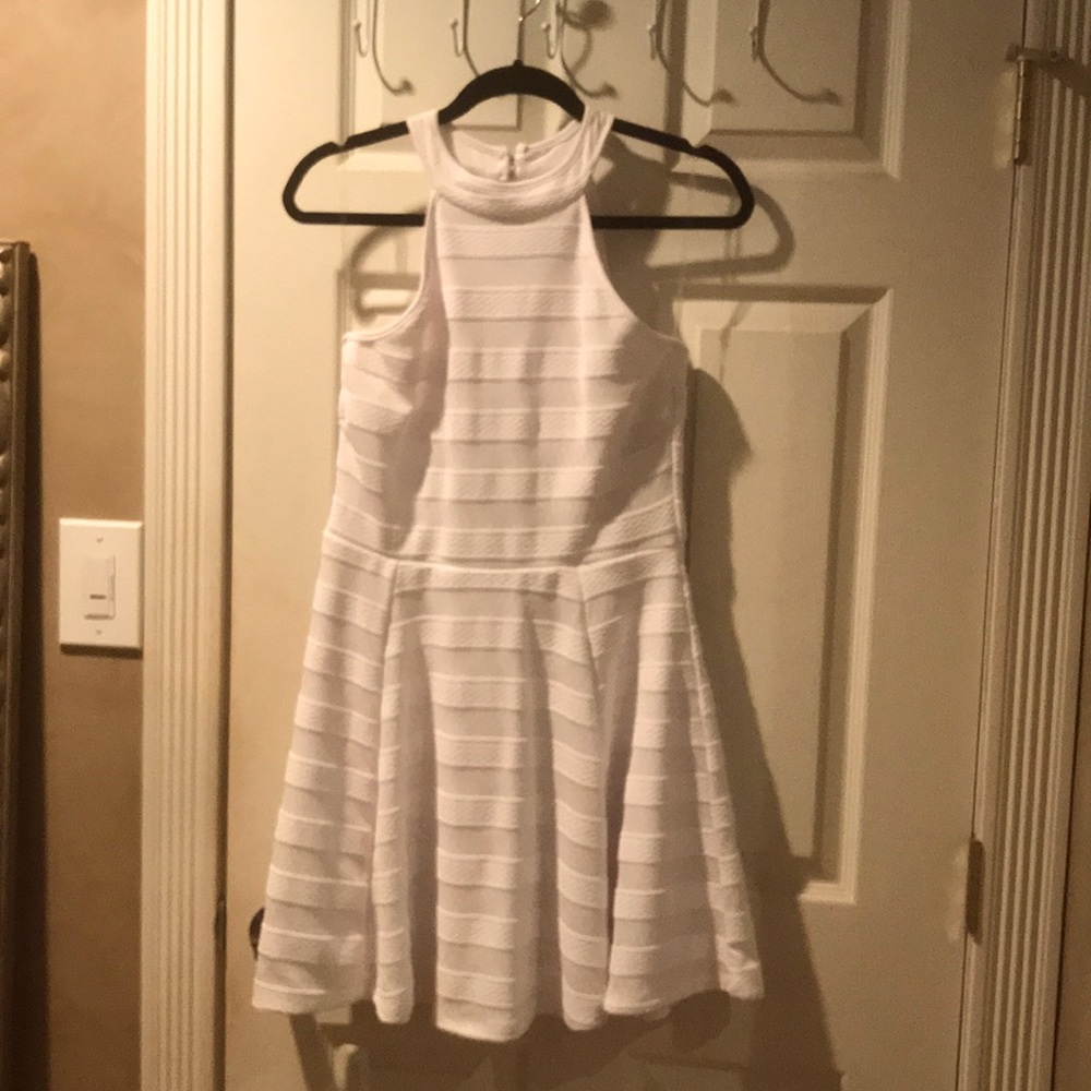 White skater dress